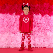 A'Dee Girls Love Story Lola Heart Print Legging Set